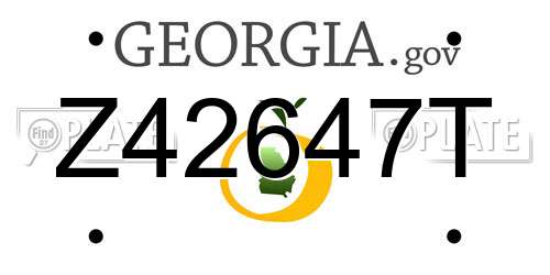 Z42647T Georgia License Plate