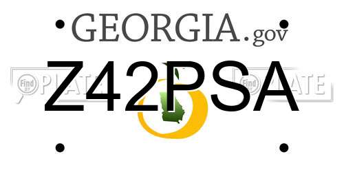 Z42PSA Georgia License Plate
