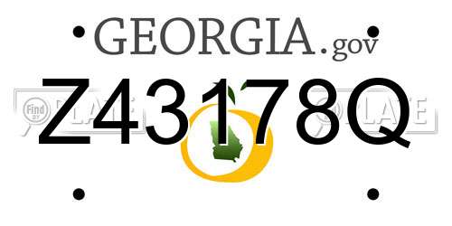 Z43178Q Georgia License Plate