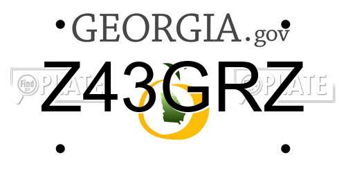 Z43GRZ Georgia License Plate