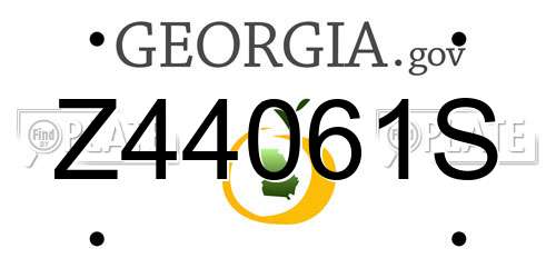 Z44061S Georgia License Plate