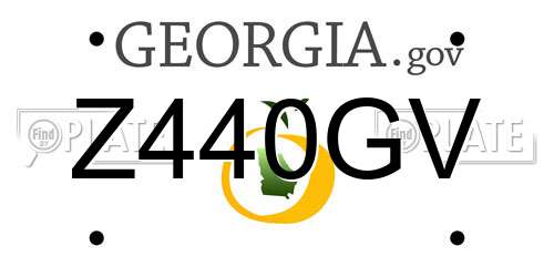 Z440GV Georgia License Plate