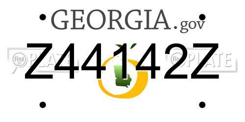 Z44142Z Georgia License Plate