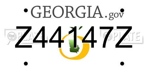 Z44147Z Georgia License Plate