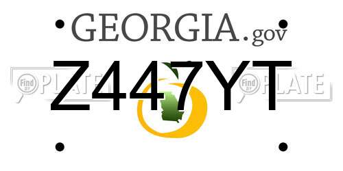 Z447YT Georgia License Plate