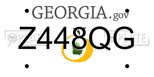 Z448QG Georgia License Plate