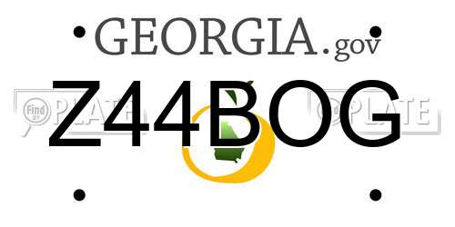 Z44BOG Georgia License Plate