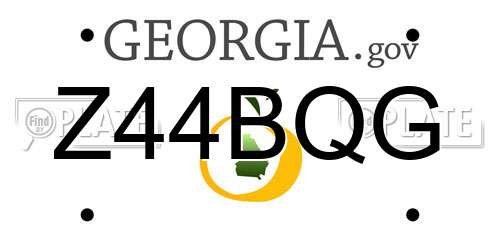 Z44BQG Georgia License Plate