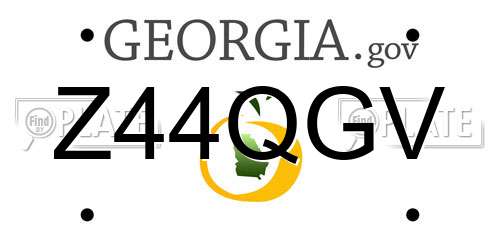 Z44QGV Georgia License Plate
