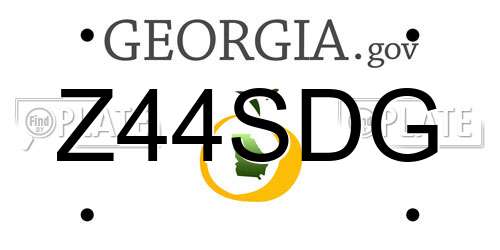 Z44SDG Georgia License Plate