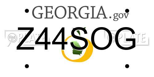 Z44SOG Georgia License Plate