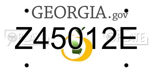 Z45012E Georgia License Plate