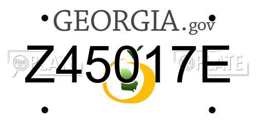 Z45017E Georgia License Plate