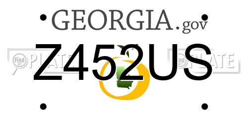 Z452US Georgia License Plate