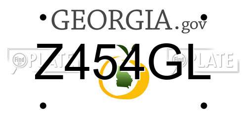 Z454GL Georgia License Plate