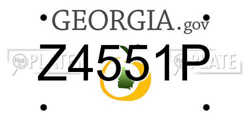 Z4551P Georgia License Plate