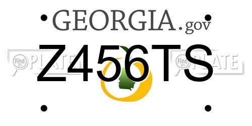 Z456TS Georgia License Plate