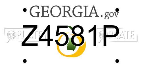 Z4581P Georgia License Plate