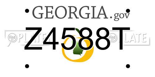 Z4588T Georgia License Plate