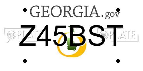 Z45BST Georgia License Plate