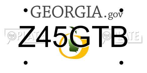 Z45GTB Georgia License Plate
