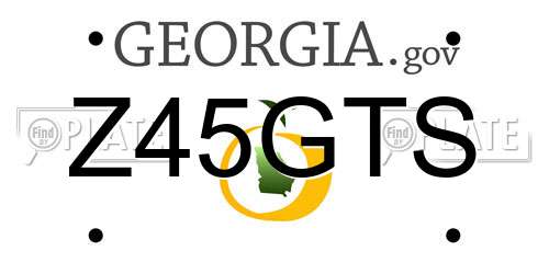 Z45GTS Georgia License Plate