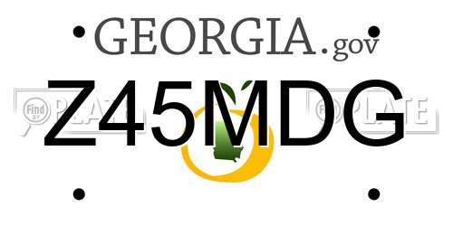 Z45MDG Georgia License Plate