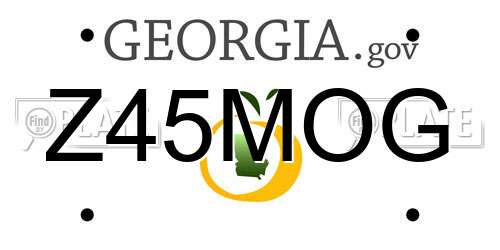 Z45MOG Georgia License Plate