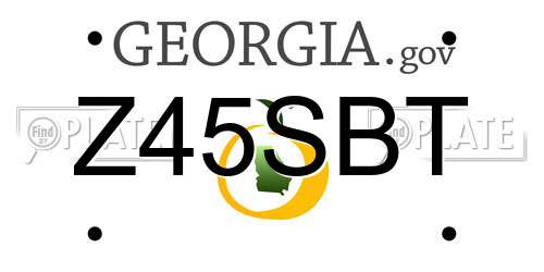 Z45SBT Georgia License Plate