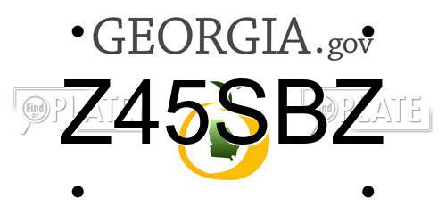 Z45SBZ Georgia License Plate