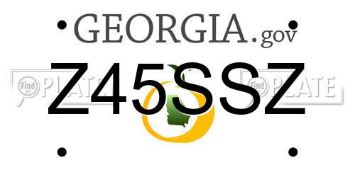 Z45SSZ Georgia License Plate