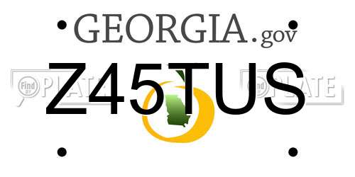 Z45TUS Georgia License Plate