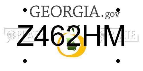 Z462HM Georgia License Plate