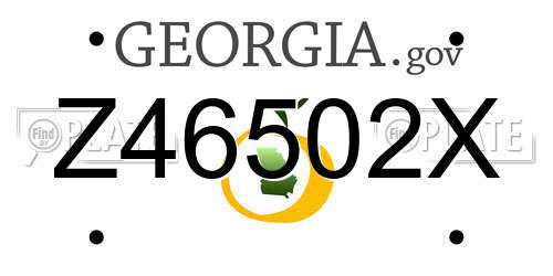 Z46502X Georgia License Plate