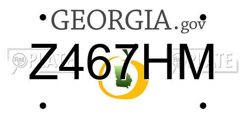 Z467HM Georgia License Plate