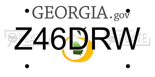 Z46DRW Georgia License Plate