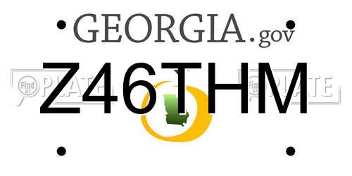 Z46THM Georgia License Plate