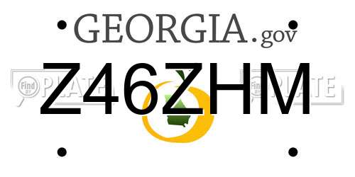 Z46ZHM Georgia License Plate