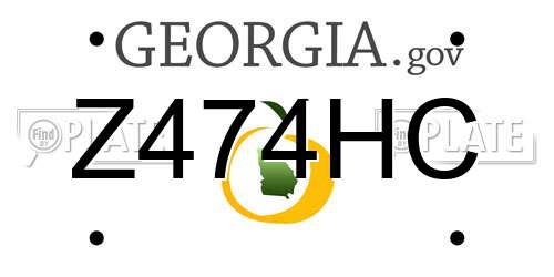 Z474HC Georgia License Plate