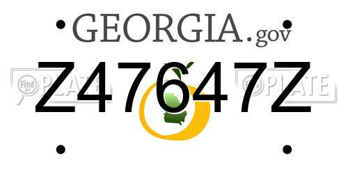 Z47647Z Georgia License Plate