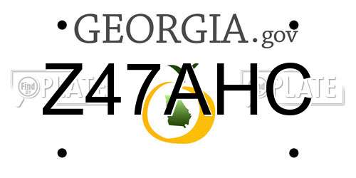 Z47AHC Georgia License Plate