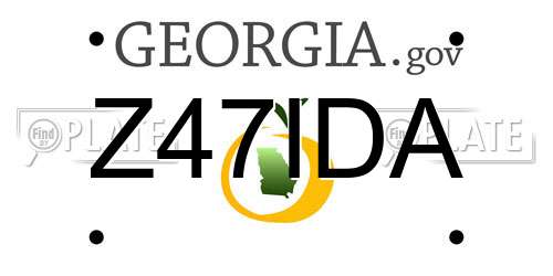 Z47IDA Georgia License Plate