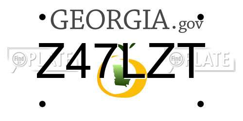 Z47LZT Georgia License Plate
