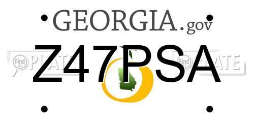 Z47PSA Georgia License Plate