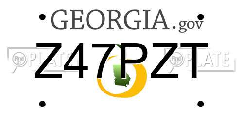 Z47PZT Georgia License Plate