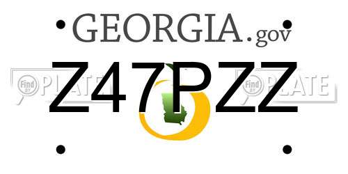 Z47PZZ Georgia License Plate