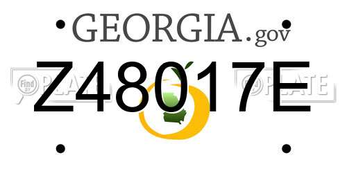 Z48017E Georgia License Plate