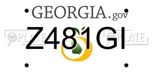 Z481GI Georgia License Plate