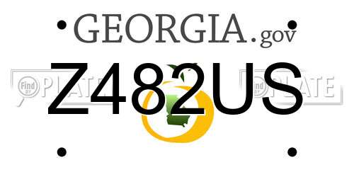 Z482US Georgia License Plate