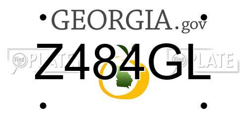 Z484GL Georgia License Plate